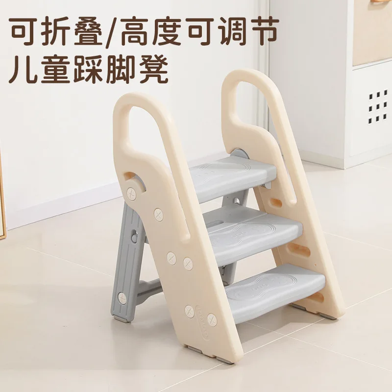 Children's wash table Stepping stool Foldable baby hand washing step stool  washing foot staircase Height armrest stool