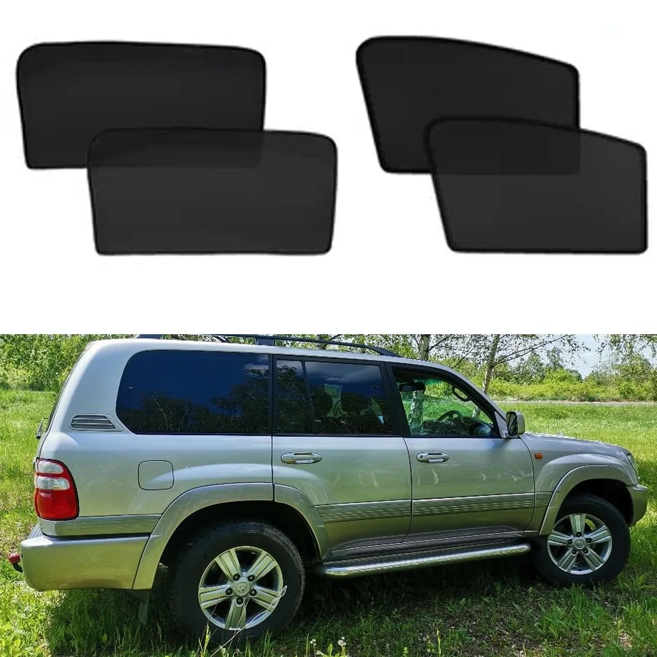 

Magnetic Car Sunshade Shield Front Windshield Frame Sun Sahde Accessories For Toyota Land Cruiser 100 J100 LC100 1998 - 2007