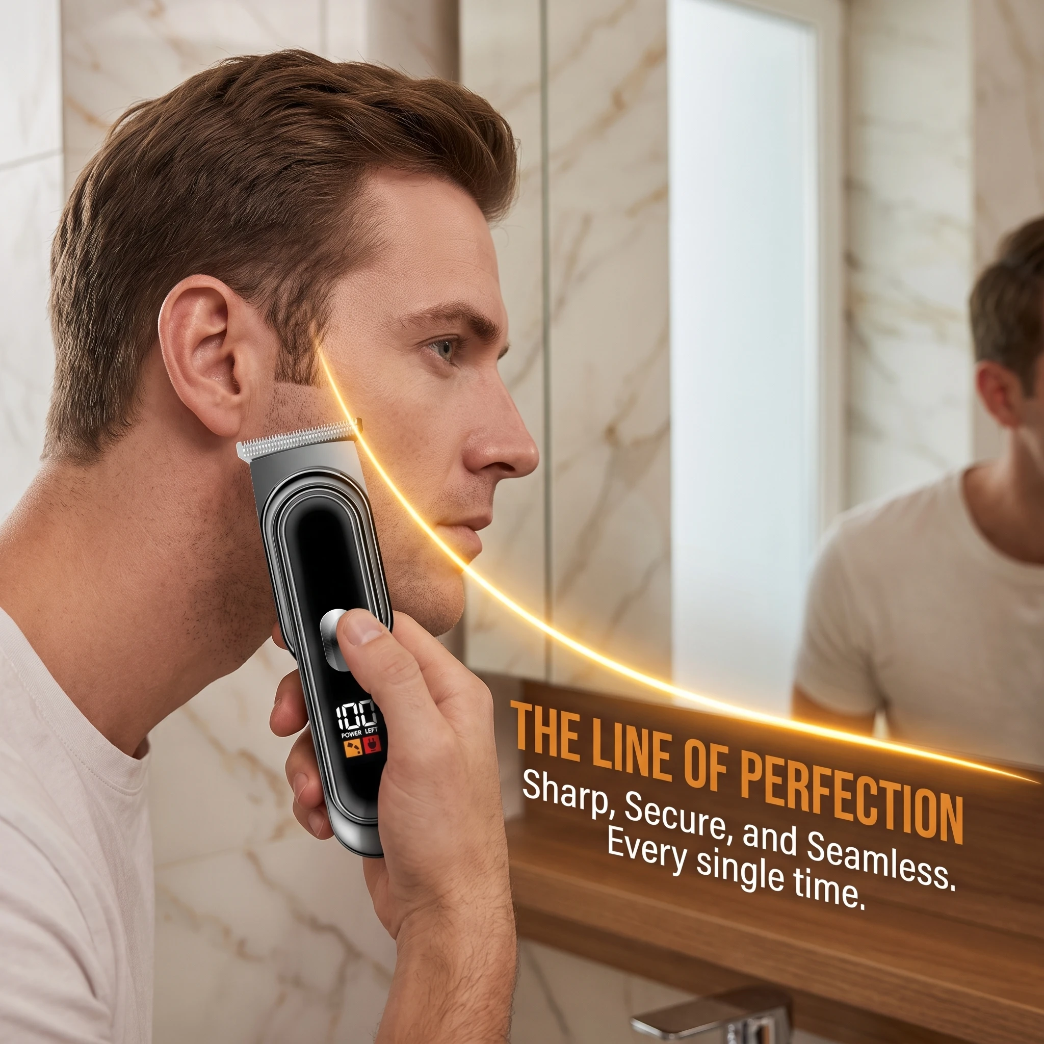 USB Rechargeable Electric Hair Clipper Titanium Sharp Blade Cordless Beard Trimmer Men Hair Cut Machine For Bald Head Carving - view 2