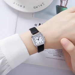 New INS small silver small square digital watch ladies wholesale quartz watch6