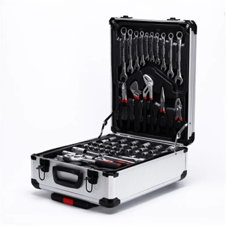 187 Tool Sets Push Pull A removable Toolbox Hand Tools Aluminium Case Package Sets Ratchet Wrench Repairing For Car