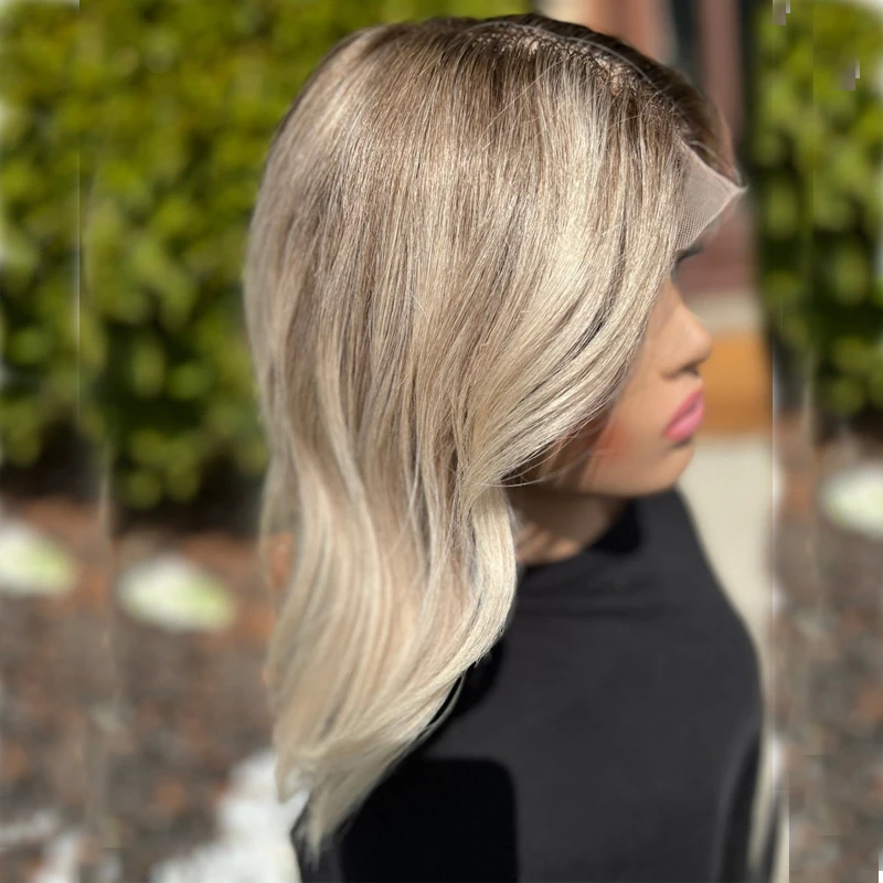 Perruque Lace Front Wig ondulée à reflets blonds, perruques Lace Frmetals, pré-plumées, 100% vrais cheveux humains HD, agaçantes, en vente, nouveau