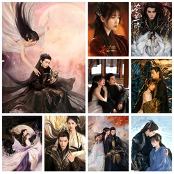 Love Between Fairy and Devil DIY Diamond Painting Kit 5D Diamond Embroidery Mosaic Oil Painting Home Decor Hand Gift