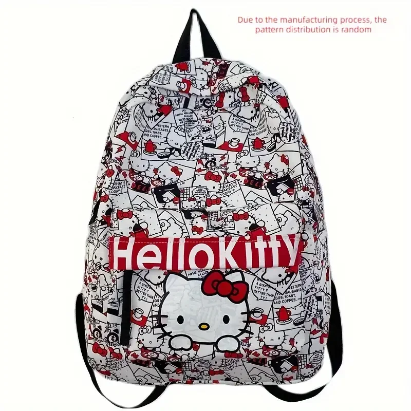 Sanrio Schoolbag Cartoon Anime HelloKitty Large Capacity Teenagers Backpack Schoolbag Girls Cute Chic Daily Use Backpack Unisex