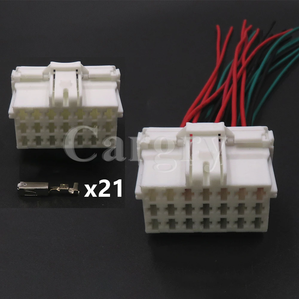 1 Set 21P 967635-1 2-967630-1 7-968975-1 Car Male Female Unsealed Socket White AC Assembly Automobile Electric Wiring Connector