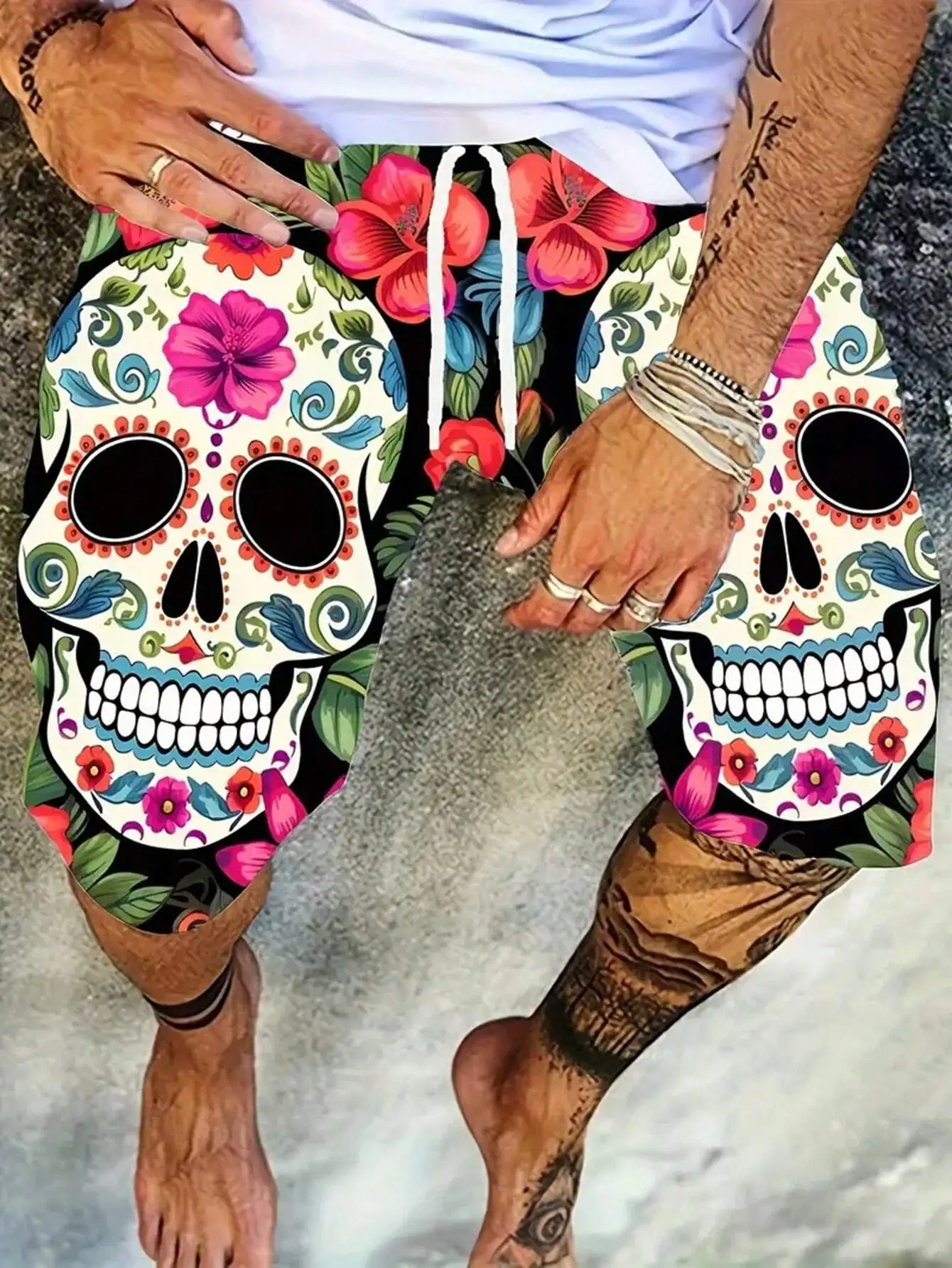 

Colorful Graffiti 3D Printed Surfing Board Shorts Cool Summer Street Hip Hop Swim Trunks For Men Kids Vacation Beach Shorts,Hawaiian