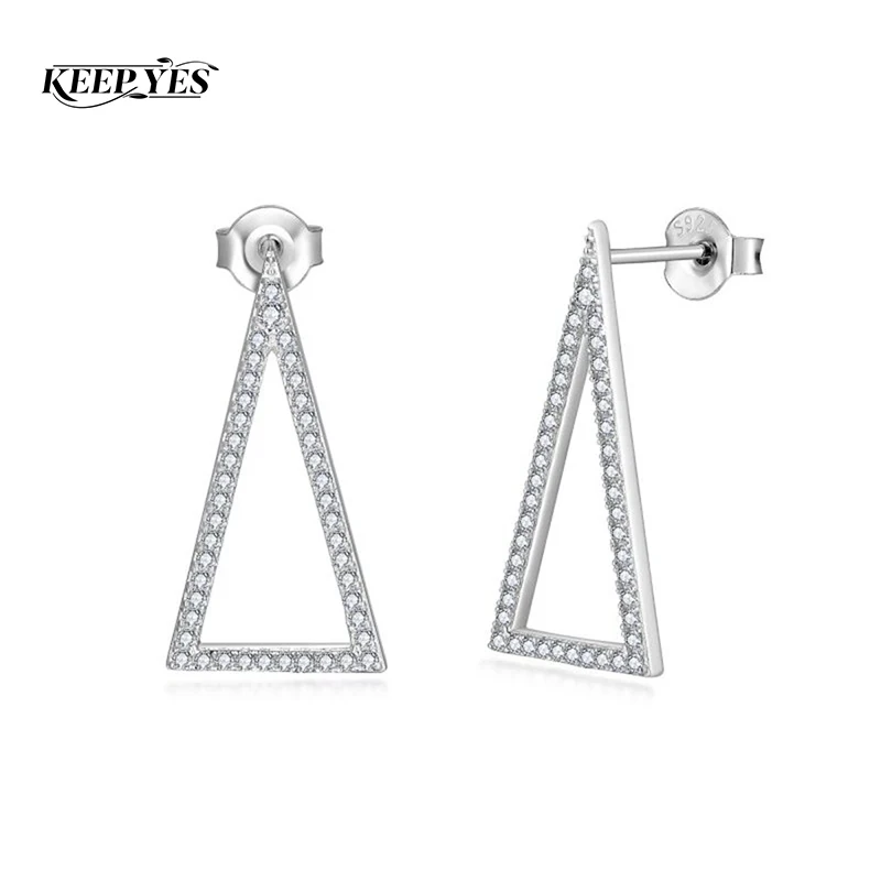 

Серьги-гвоздики KEEP YES с муассанитом общим весом 0,46 карата, серебро 925 пробы, сверкающие, как бриллианты, для женщин, изысканные ювелирные изделия