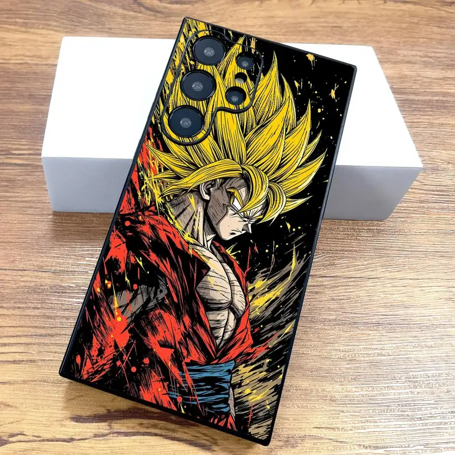 D-ragonS B-allS Goku Funda Phone Cover Case for Samsung Galaxy S25 S21 S23 FE S9 Note 20 9 10 S24 Plus S22 S25Edge S20