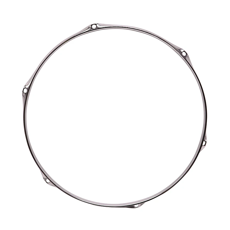 16 Inch 6 Hole Upper Drum Hoop Snare Drum Rim Iron Drum Ring Silver Color 1.2mm Thichness Drum Kit 1 Piece