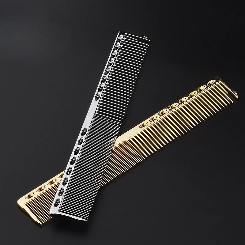 1pcs Metal Hair Comb Professional Salon Hairdresser Hair Cutting Combs Brush Comb Double Head Cutting Hair Accessories