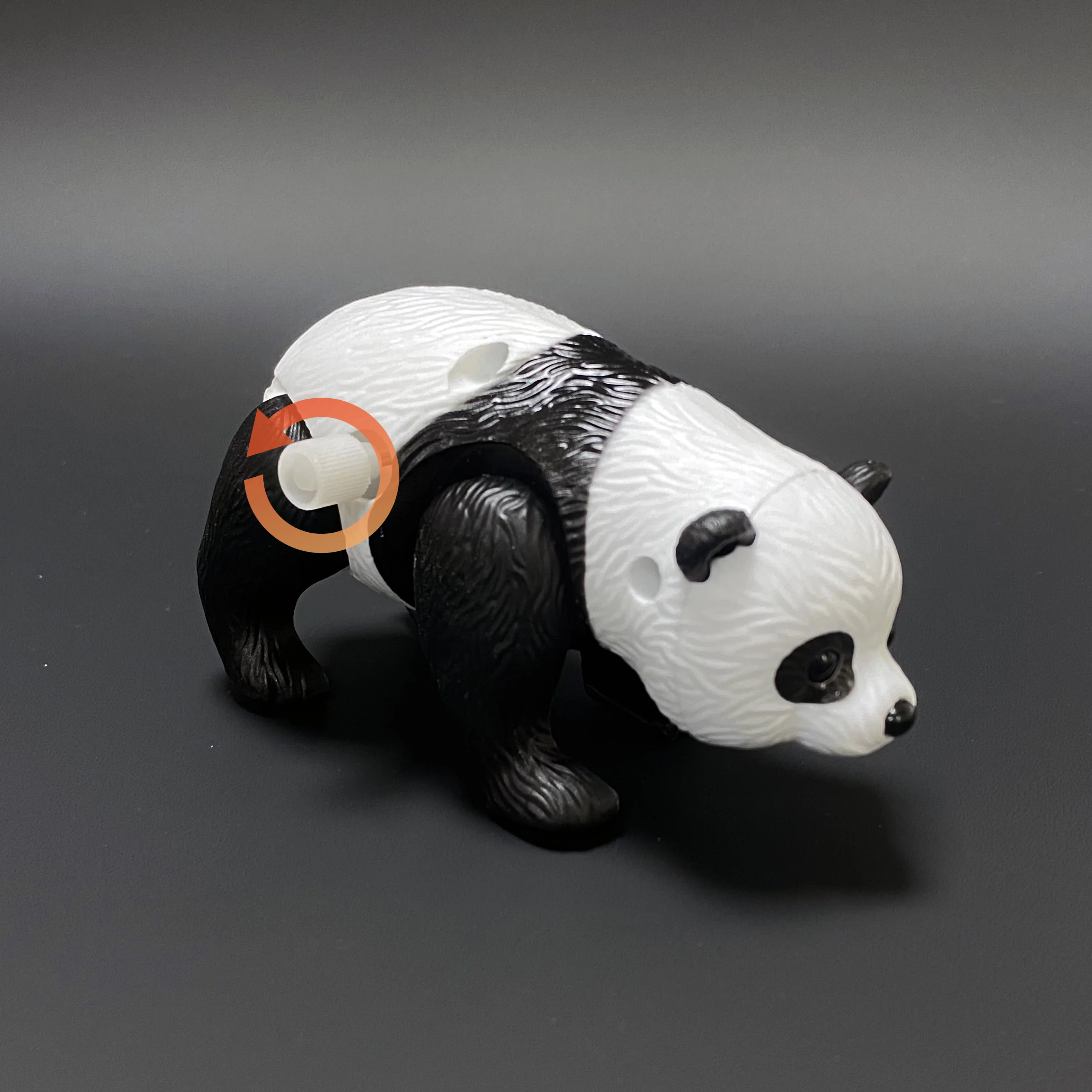 Jouet Panda créatif et lié à la chaîne, animal réaliste, modèle Panda à ressort, jouet rampant, adapté aux garçons et aux filles.