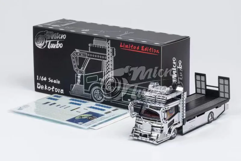 In Stock Micro Turbo MT Limited 1:64 Truck Trailer Plated Edition Dekotora Runaway Truck