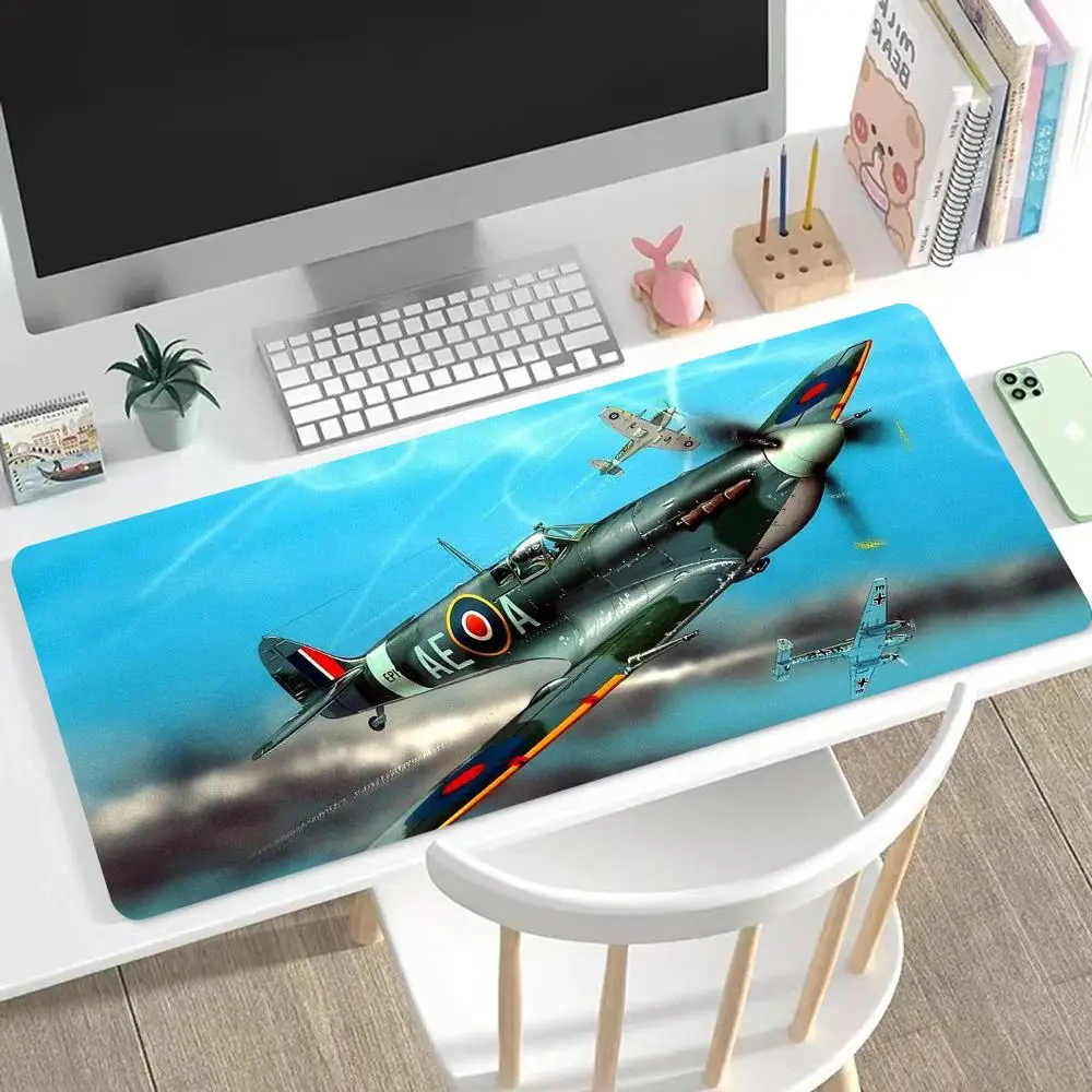 

Коврик для мыши с изображением боевых самолетов, милый HD-коврик для мыши, удлиненный игровой коврик для клавиатуры, большой коврик для мыши 90x40 см, XXL коврик для мыши для геймеров