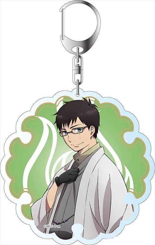 Anime Fans Gifts Charm Blue Exorcist Kyoto Saga Big Key Ring HD Character Mini Acrylic Keychain Ornament Series About 6cm