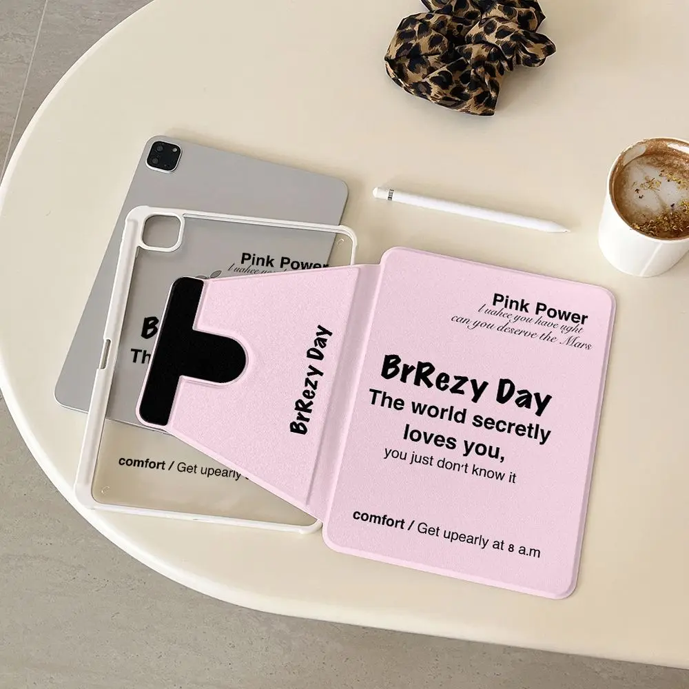 Minimalist Personalized English Letter For iPad Pro Air 13 11 M5 M4 M3 M2 2 1 11th A16 12.9'' 10 9 8 Th Mini 7 6 5 4 Case