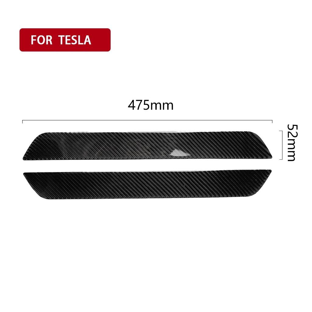 Carbon Fiber Threshold Panel Strip Sticker For Tesla Model Y 2020+ Model 3 2017-2022 Car Interior Accessory