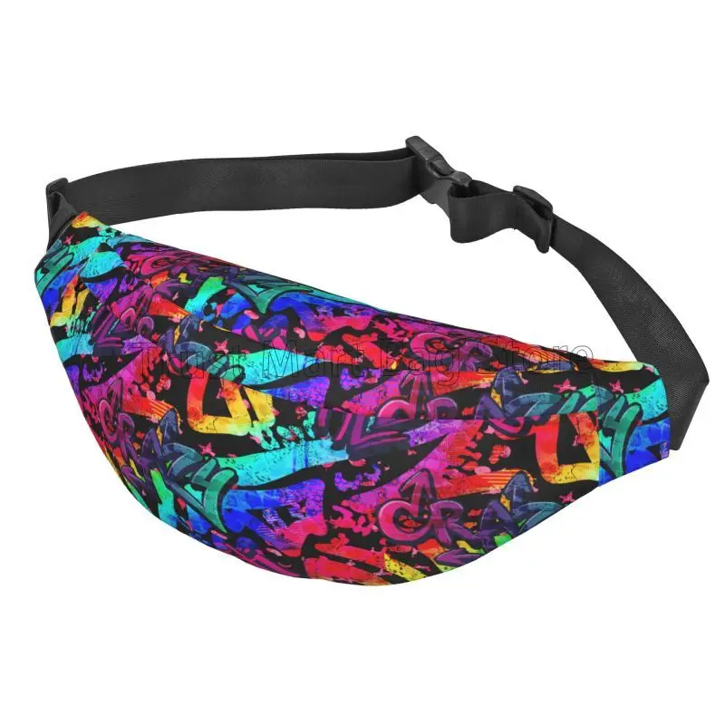 Cool Graffiti American Comic Book Collection Pop Art Print Fanny Pack Large Waist Bag for Sports Travel Hiking Cycling Running