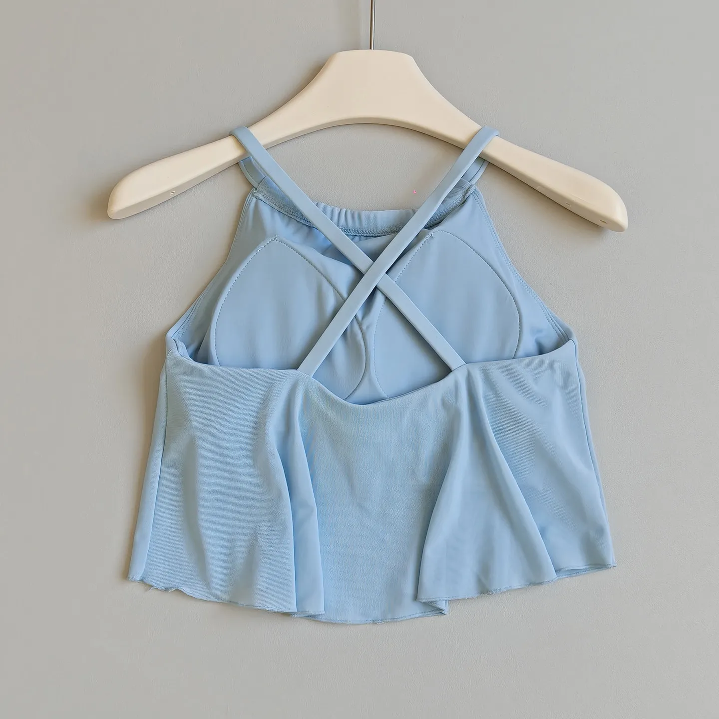 Damen-Mesh-Kreuzweste, Damen-Yoga-Bekleidung mit Brustpolster, stoßfestes Lauf-Top, Damen-Fitness-Top, trägerloser Sport-BH – Detail 6