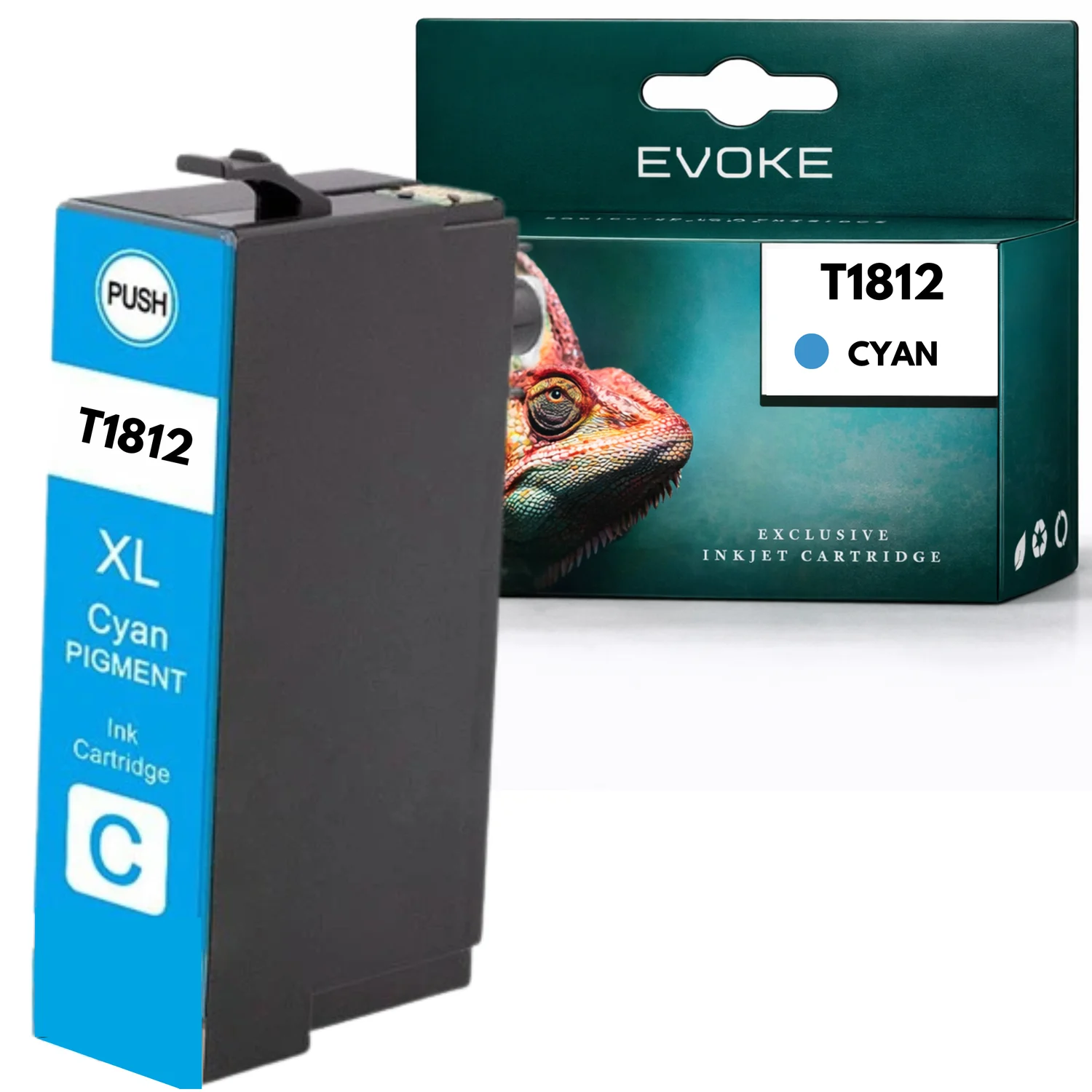 Evoke Compatibele Inkt voor Epson T1812 C13T18124012 Cyaan Xp102 Xp205 Xp215 Xp225 Xp405 Xp415 Xp425