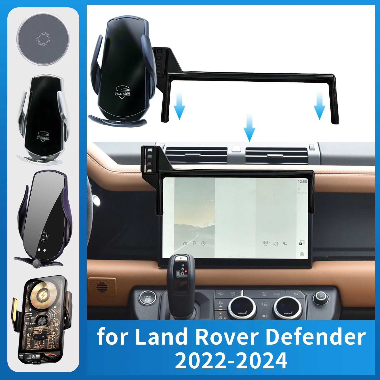 

Car Phone Holder Charging for Land Rover Defender 2022-2024 Screen Navigation GPS Bracket Base Accessories