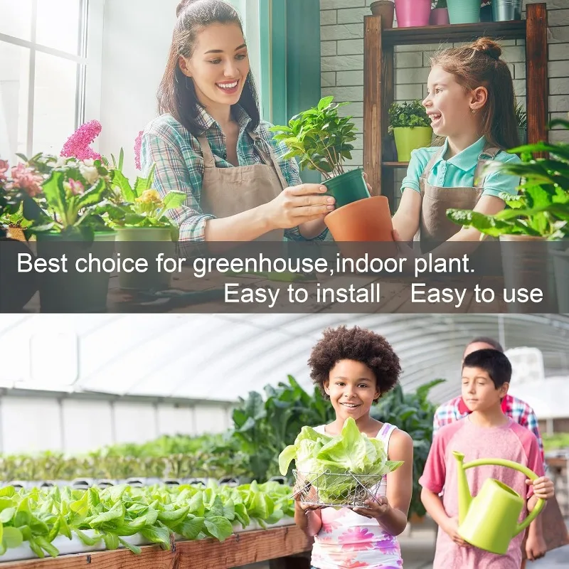 2 Pack LED Grow Light Panel 200W Lamp for Indoor Plants, Sun Like with White Blue Red UV IR LEDs