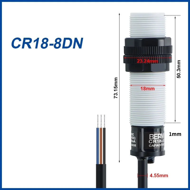 Capacitive for proximity Switch Sensor 8MM Detection Distance NPN for pnp NO Normally For Test Measurement Tool Accessory