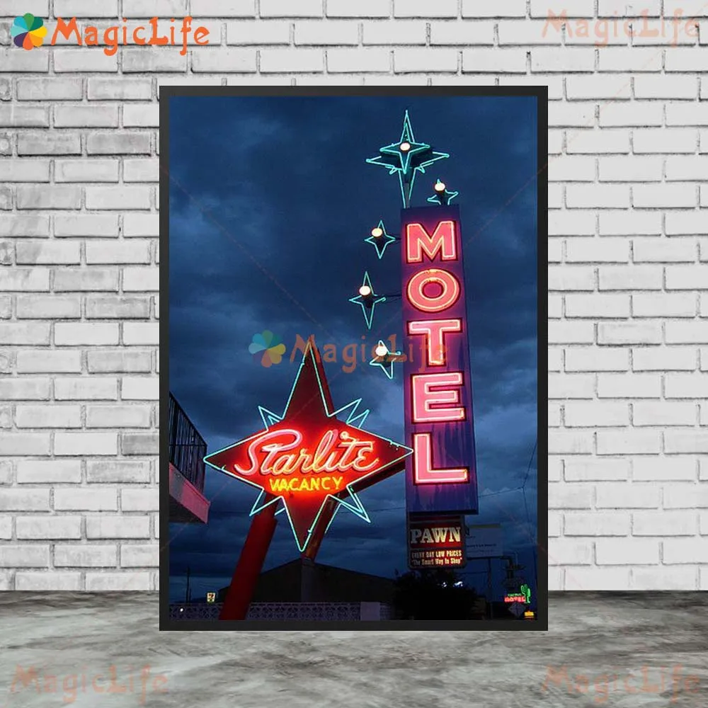 Las Vegas Casino Scenery Motel Playing Cards Nordic Poster Wall Art Canvas Painting Wall Pictures For Living Room Decor Unframed