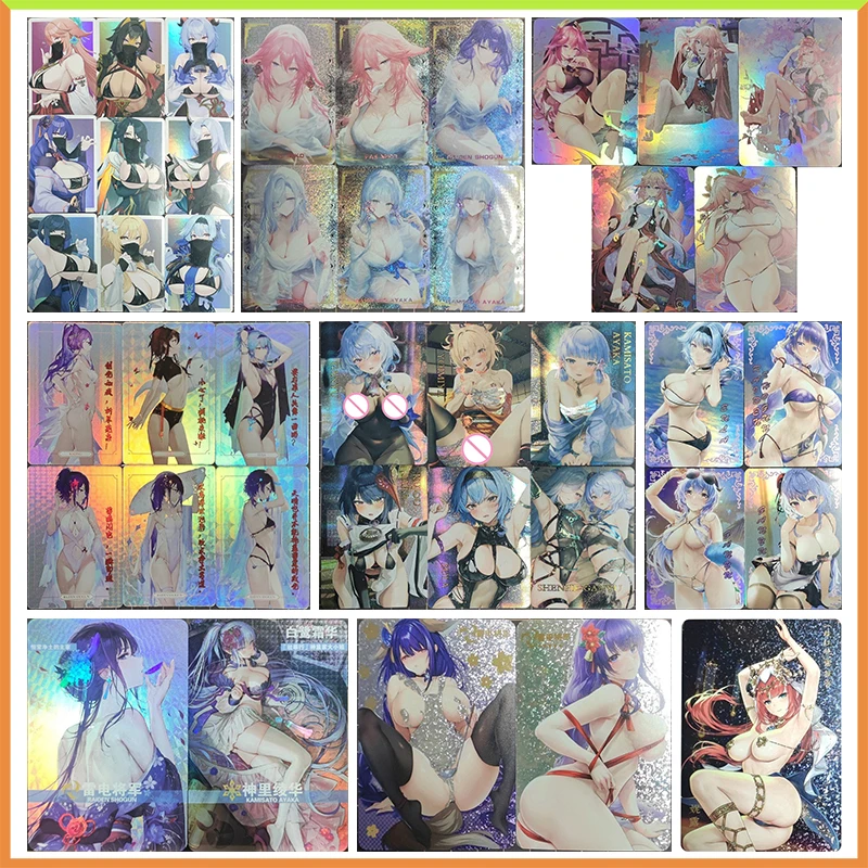 

Аниме История богини DIY ACG Yae Miko Eula Beelzebul Shenhe Ganyu Kamisato Ayaka Коллекционные карты Игрушки для мальчиков Подарок на день рождения