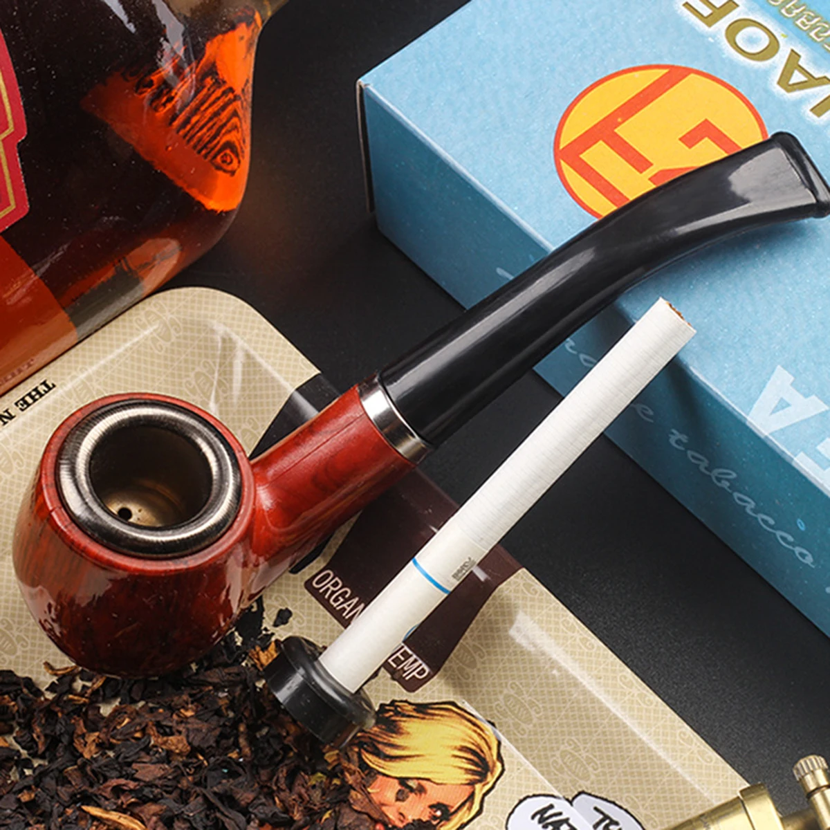 Vintage Durable Solid Classic Pipe Smoking High Quality New Design Tobacco Pipe Free Smoke Smoking Accessories Popular view 3