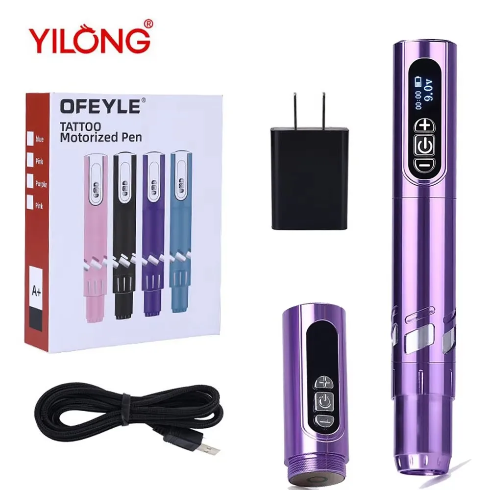 2-teiliges Akku-Tattoo-Pen-Set, kabellose Tattoo-Maschine, professioneller Tattoo-Pen, Tattoo-Maschine für Make-up, für Profis und Anfänger