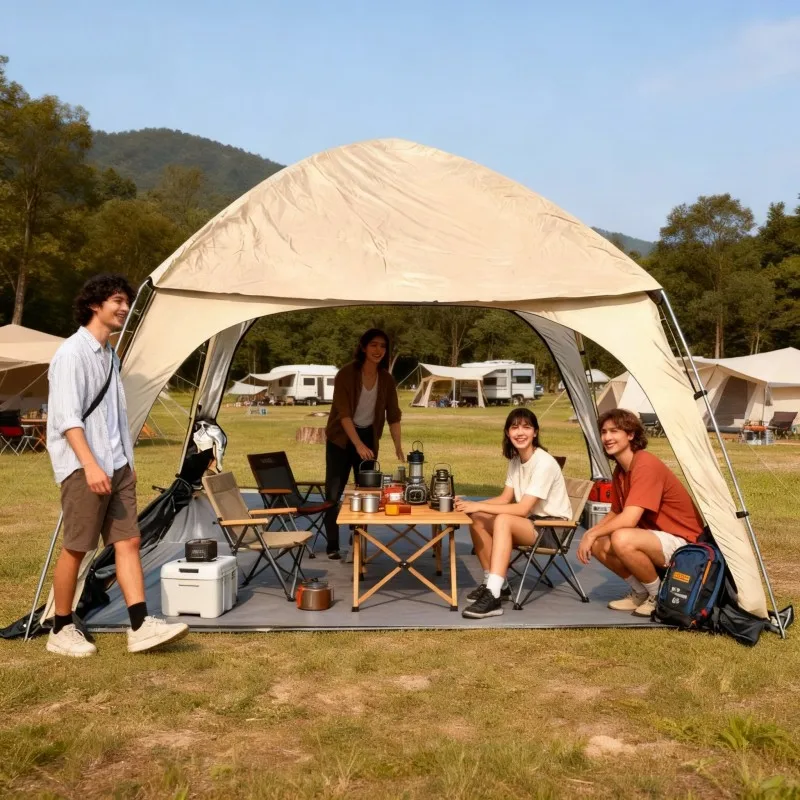 

All-Season 6-Person Camping Tent | 16mm Aluminum Frame 4 Double Doors & Skylights | Outdoor Hiking Camping Trips