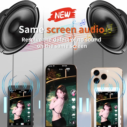 Imagen 2 del producto Kebidumei-pantalla magnética para teléfono Vlog, Monitor con temporizador automático, ajuste de enfoque HD de 4 pulgadas, cámara trasera, pantalla para Selfie para transmisión en vivo