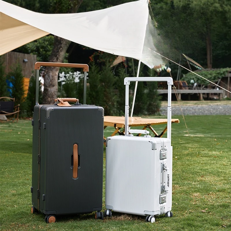 

Lightweight Hardshell Cabin Spinner Suitcase Aluminum Frame TSA Lock Telescopic Handle Wide Grip Travel Luggage Customizable