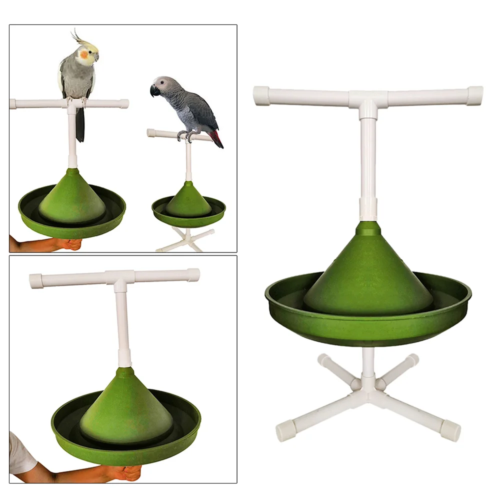 

Bird Parrot Multi-function Standing Rack Parrot Activity Climbing Toy Bath Food Bowl