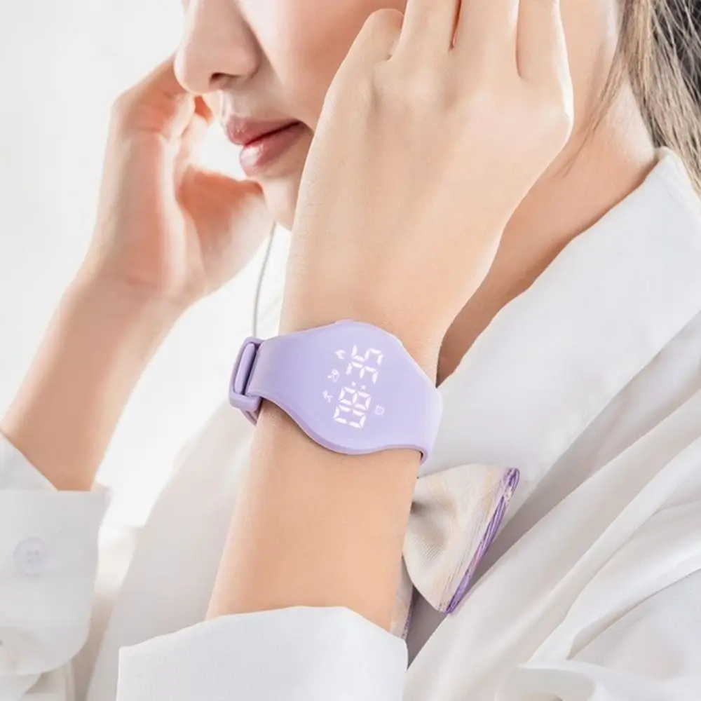 

Светодиодный цифровой умный силиконовый браслет с шагомером, вибрационным бесшумным будильником и водонепроницаемым корпусом