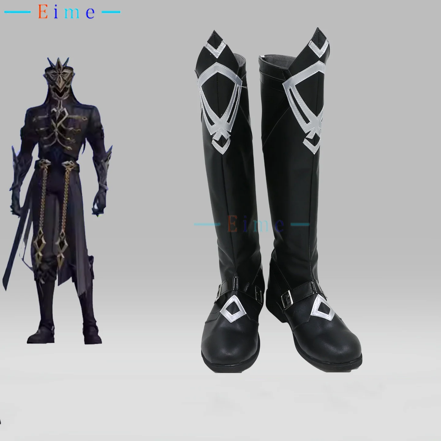 

Genshin Impact Il Capitano Cosplay Shoes The Captain Thrain Sentinel Knight Cosplay Prop Halloween Boots Black Shoes Custom Made