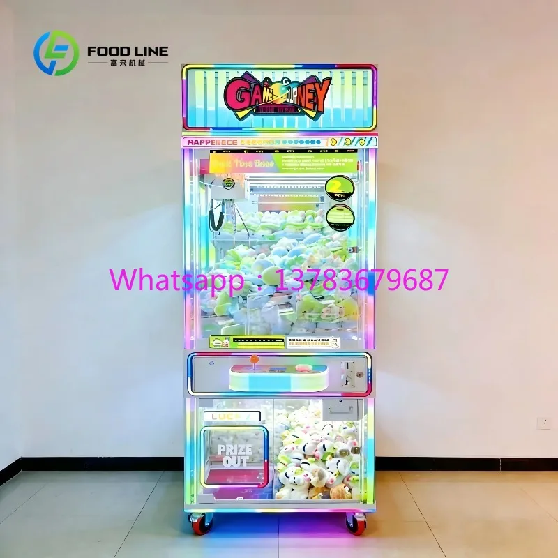Customized Colorful Light Claw Machine Arcade Prize Game Indoor Playground with Doll Machine with Attractive and Prize Giving