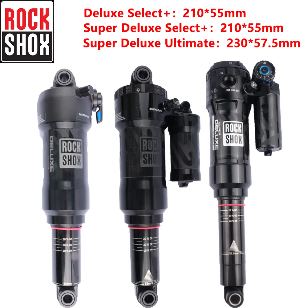 ROCKSHOX Super Deluxe Select+/Ultimate Bicycle Rear Shock Absorber MTB Downhill Soft Tail Bike Rear Gallbladder 210x55 230x57.5