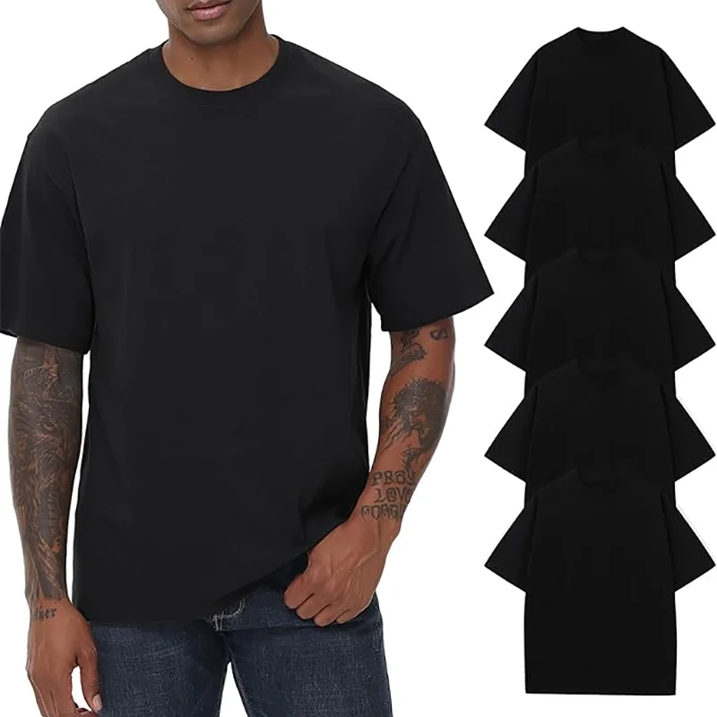 

Футболки большого размера, мужские хлопковые футболки с коротким рукавом и круглым вырезом, свободные рубашки, повседневные уличные футболки с круглым вырезом для мужчин