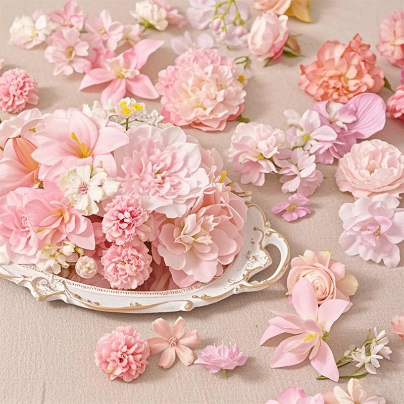 20/50 Stücke Rosa Künstliche Blume Kopf MSini Seide Künstliche Rose Gänseblümchen Blume Handwerk Liefert Hochzeit Kranz Hause Dekoration – Detail 4