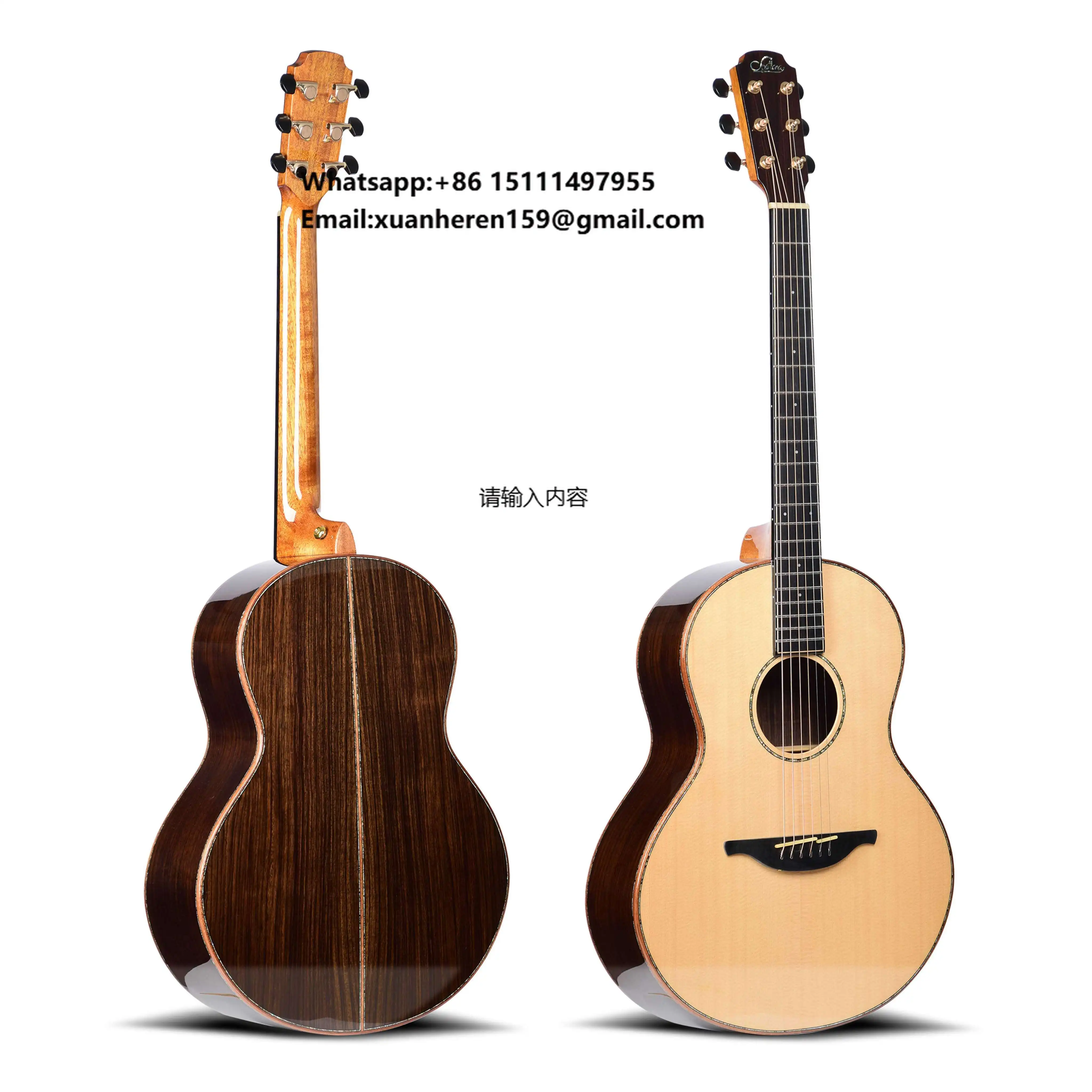 Sevillana All Solid Acoustic Guitar Electric Acoustic Guitar Solid Wood for Sale