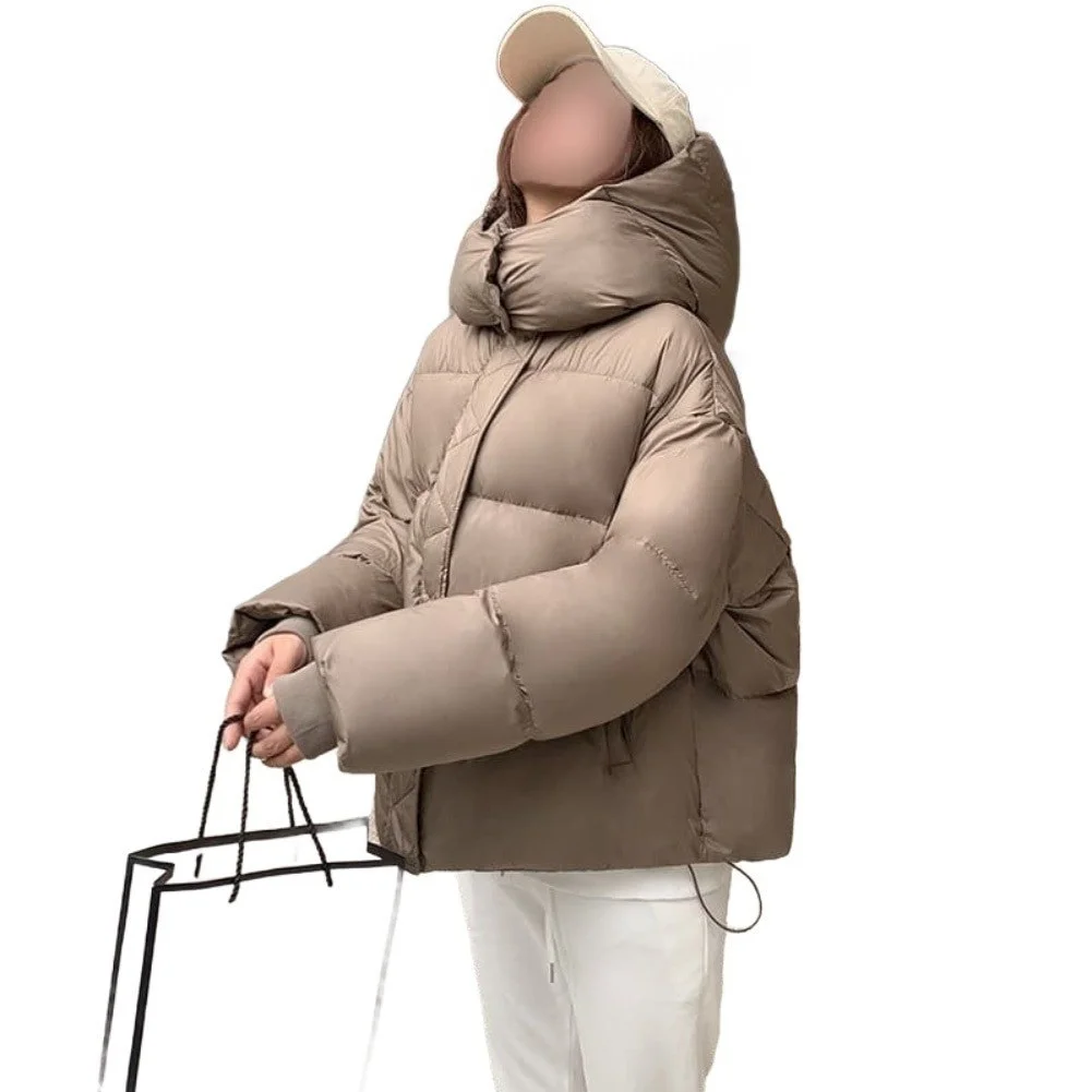 Cotton Hooded Jacket for Women Short Style with Drawstring Waist Designed for Summer Vacation and Outdoor Life