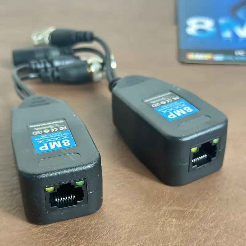 BNC إلى RJ45 فيديو Balun 8MP موصلات الإرسال والاستقبال BNC ذكر لكاميرا CCTV AHD/CVI/TVI/CVBS