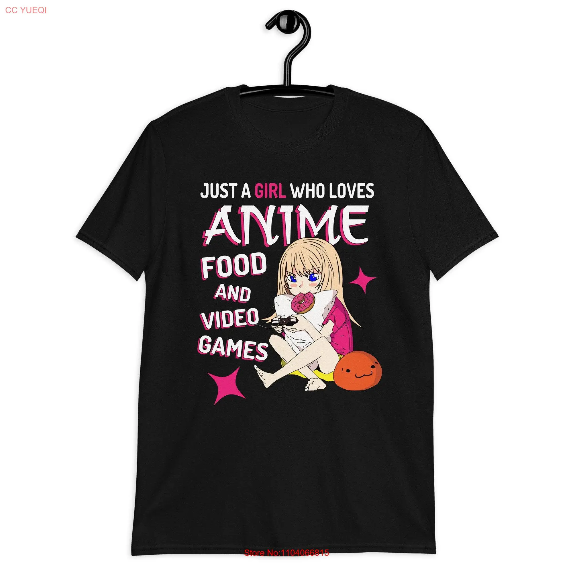 Camiseta de manga larga o corta Just A Girl Who Loves Anime Food And Video Games