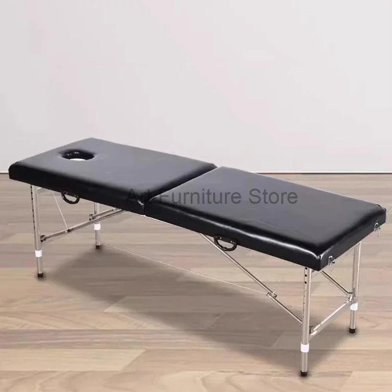 

Luxury Folding Portable Massage Bed Cosmetic Office Home Girls Salon De Belleza Mobiliario Commercial Furniture