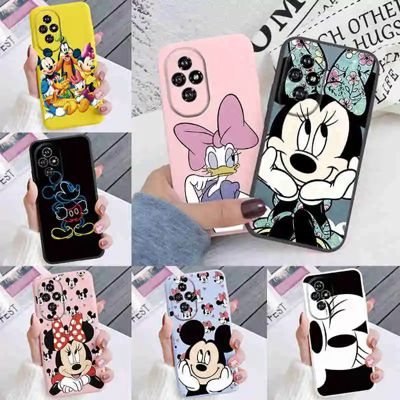 Mickey Minnie Pink For Honor 200 Phone Case Honor200 Anime Cartoon Soft Silicone Fundas For Honor 200 Protective Back Cover