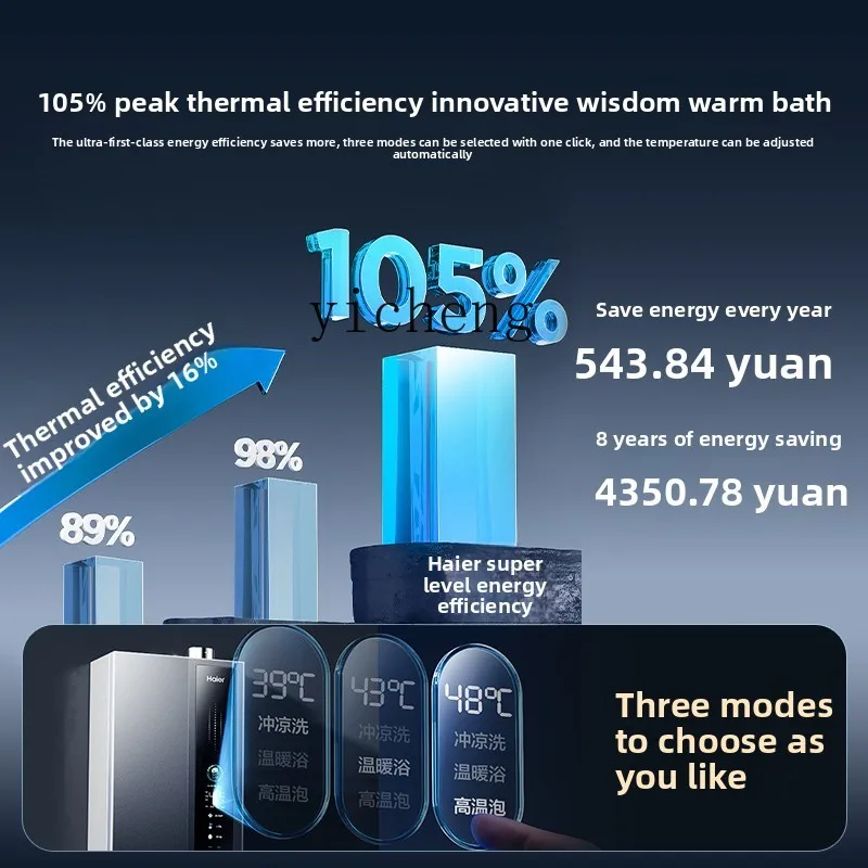 ZZ เครื่องทําน้ําอุ่นแก๊สก๊าซธรรมชาติ first-class ประสิทธิภาพการใช้พลังงานอุณหภูมิคงที่ 16L ลิตร E5 booster ในครัวเรือน ER3