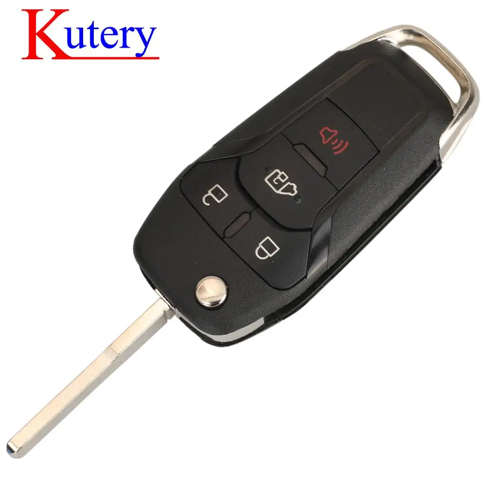 Jingyuqin 2/3/4 BTN etui z odwróconą składany klucz samochodowy do Ford Focus Fusion Mk2 Mk7 f-150 eksplorator Ranger nieobcięte puste ostrze HU101