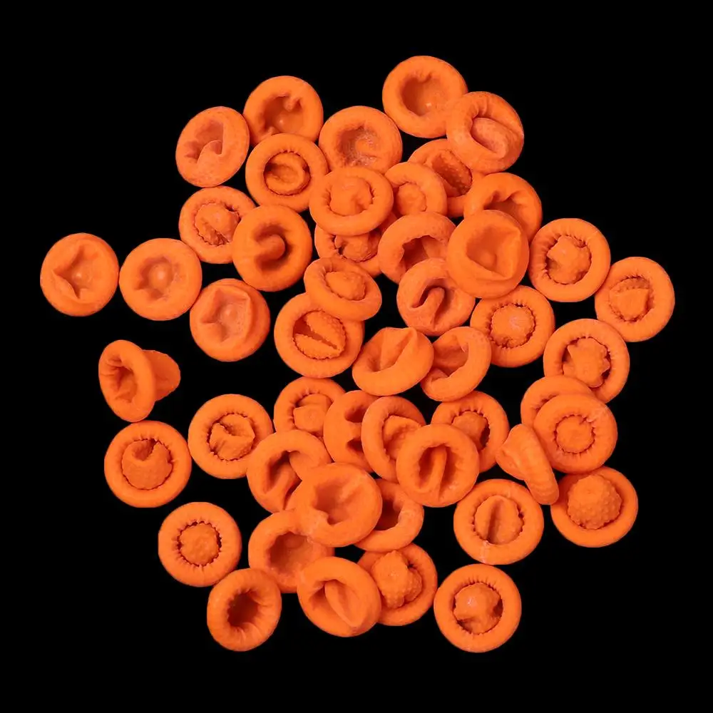 100 Stück wiederverwendbare Fingerspitzen-Schutzhandschuhe aus Naturlatex, Gummihandschuhe, Fingerabdeckung, orange Fingerlinge – Detail 7