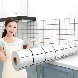 Kitchen Oil Proof Self-Adhesive Wall Stickers Cabinet Stove Tile Waterproof Mould Proof Wallpaper Kitchen Bathroom Renovation